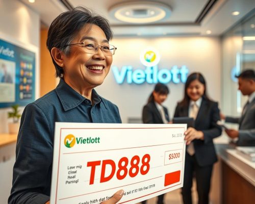 nhận thưởng Vietlott